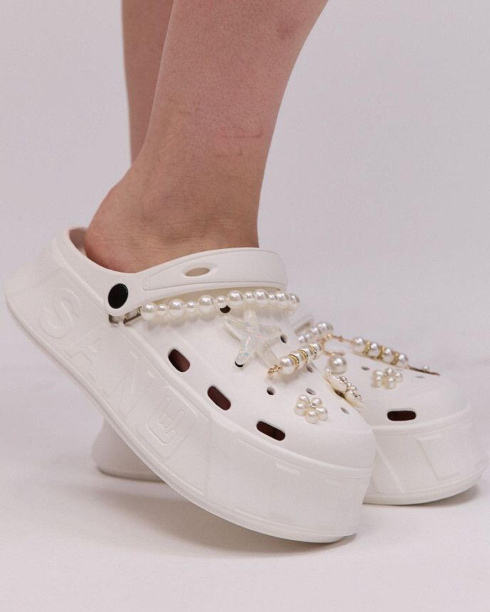 Медичні жіночі клоги білі PS Starfish 2