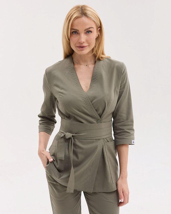 Медичний костюм жіночий Сеул оливковий 4