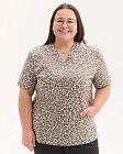 Медична сорочка жіноча Топаз принт Leopard NEW +SIZE