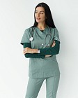 Комплект: костюм медичний жіночий Топаз + лонгслів медичний жіночий #1