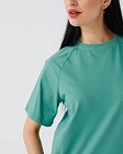 Медична футболка-реглан жіноча зелена 3