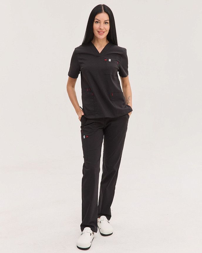 Медицинский костюм женский Бристоль черный