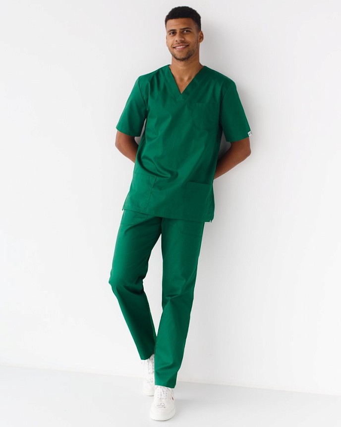 Медицинский костюм мужской Гранит зеленый