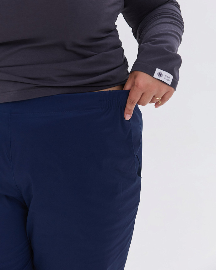Медичні штани жіночі моми темно-сині +SIZE 6