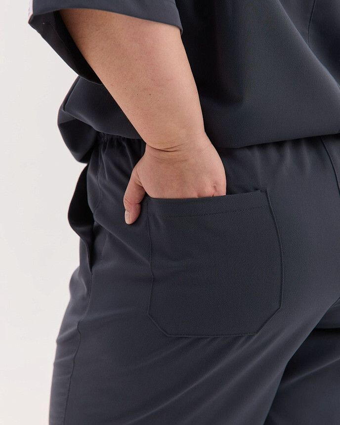 Медицинский костюм женский Чикаго темно-серый +SIZE 6