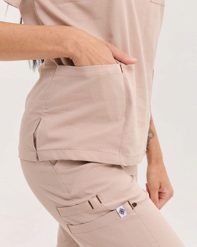 Медицинский костюм женский Бристоль песочный 7