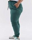 Медицинские брюки женские джоггеры стрейч зеленые +SIZE 2