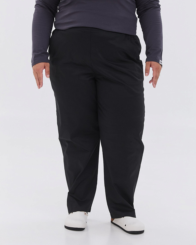 Медичні штани жіночі моми чорні +SIZE