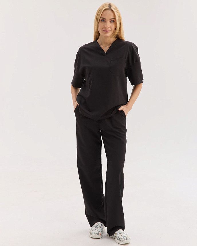 Медицинский костюм женский Чикаго черный