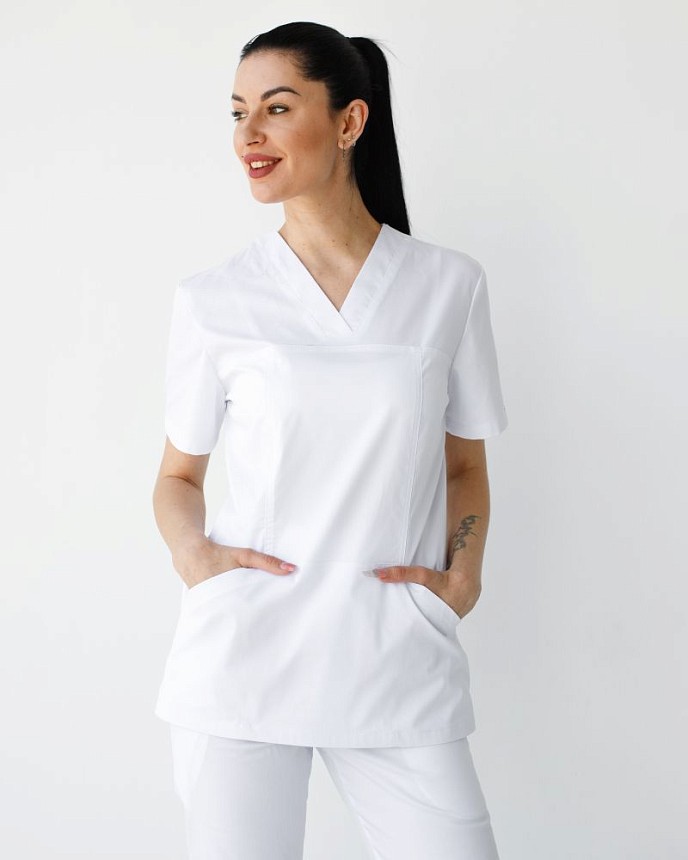 Медичний костюм жіночий Топаз білий NEW 3