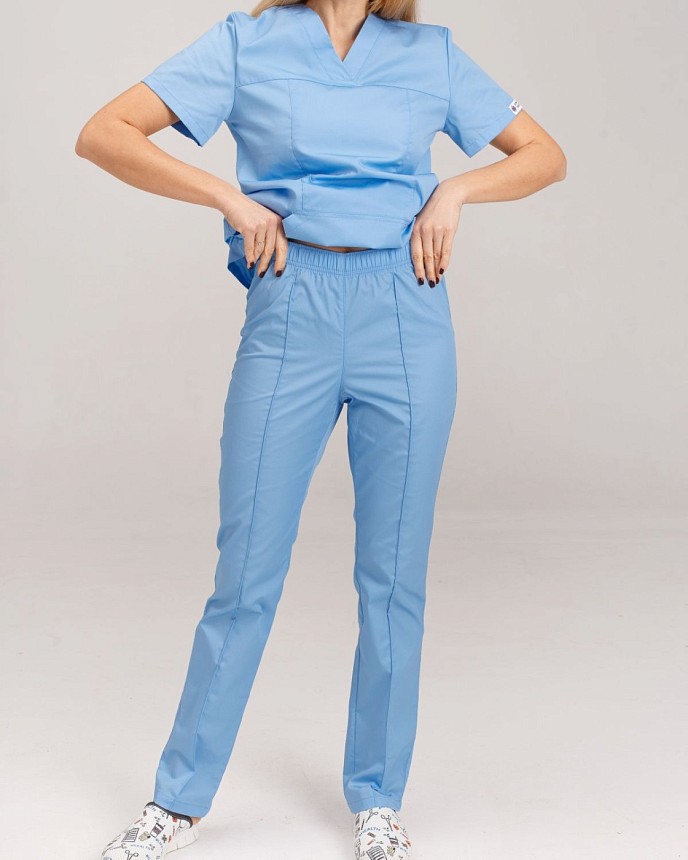 Медична сорочка жіноча Топаз світло-блакитна 7
