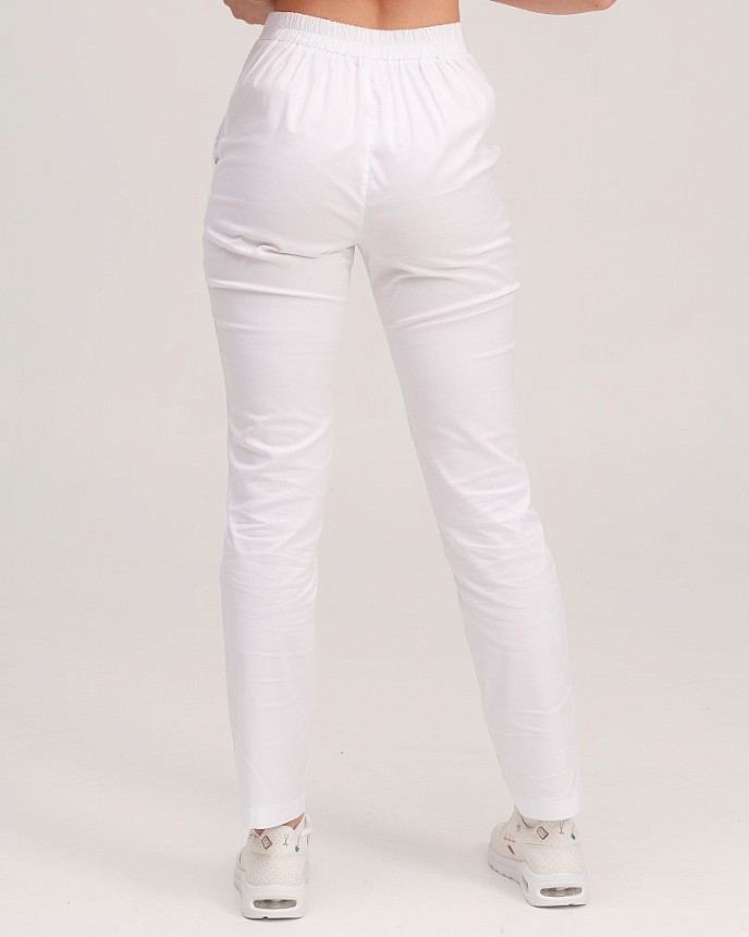 Медицинские женские брюки Торонто белые 3