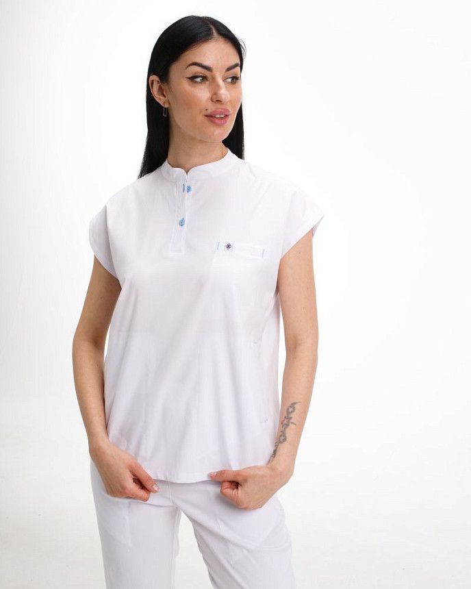 Медичний костюм жіночий Сідней білий (уцінка/брак) 3