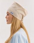 Медична класична шапочка на зав'язках кремова (Elitе Stretch) 2