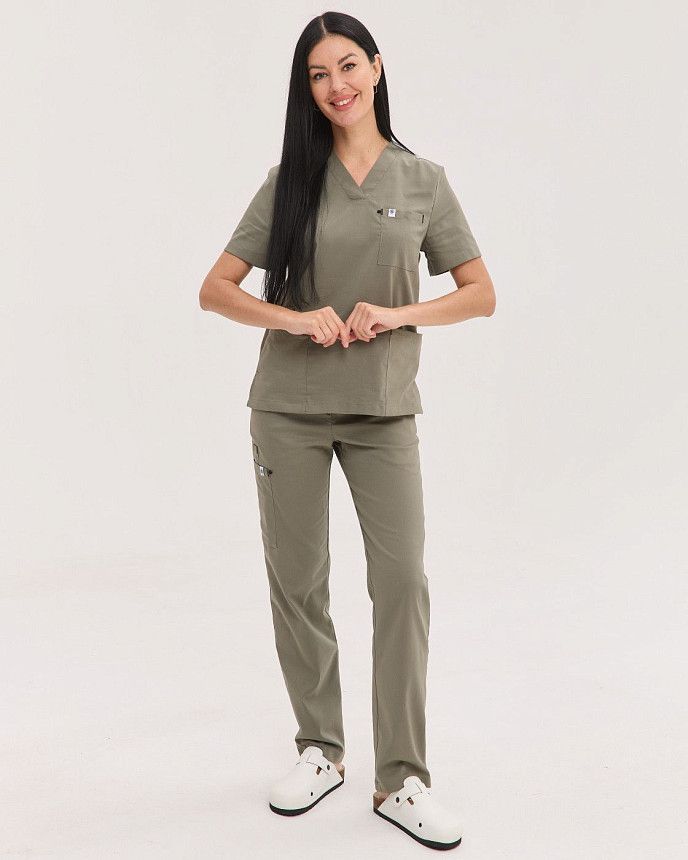 Медицинский костюм женский Бристоль оливковый