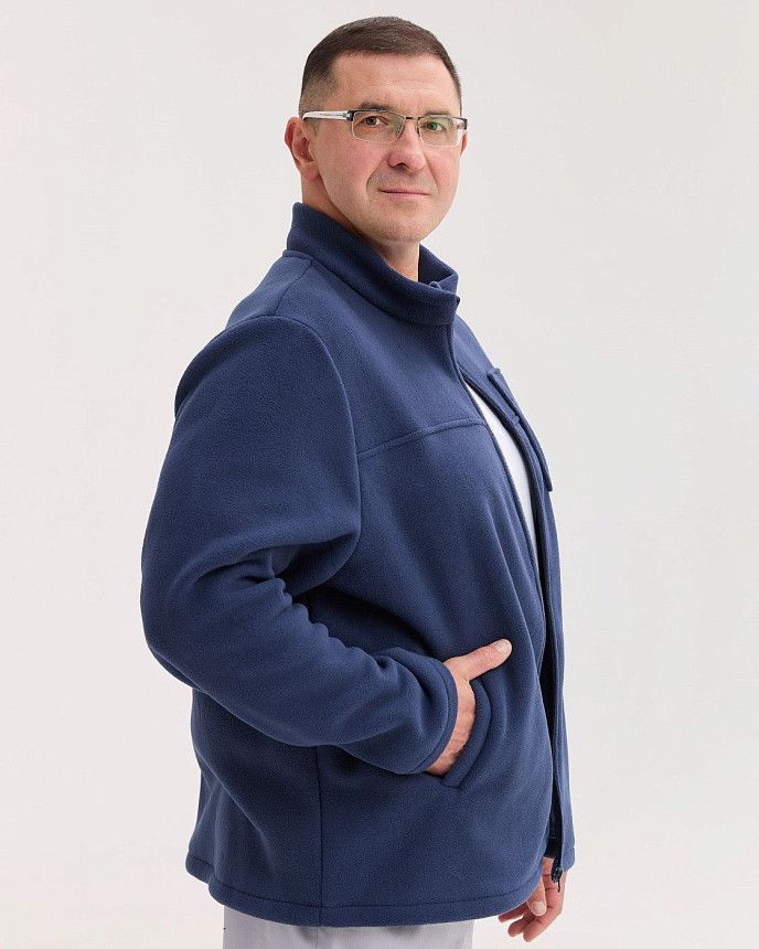 Медична кофта чоловіча флісова Фінляндія синя +SIZE 2