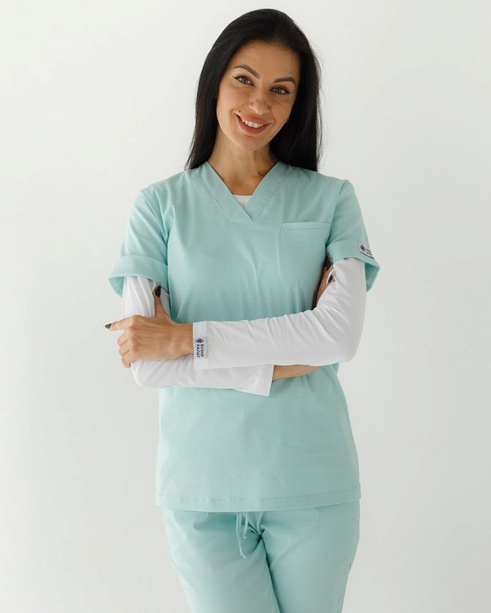 Комплект: костюм медичний жіночий Марсель + лонгслів медичний жіночий #5 8