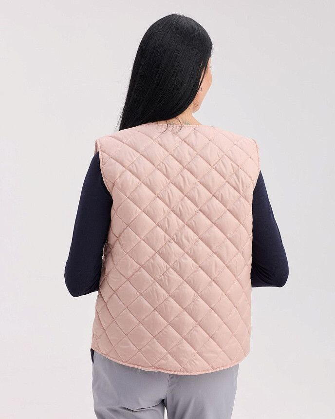 Медицинская утепленная жилетка женская Осло светло-розовая 4