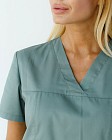 Медицинская рубашка женская Топаз оливковая 2