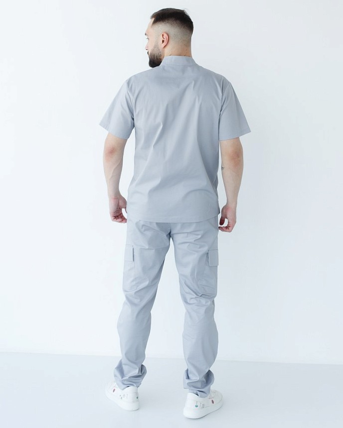 Медицинский костюм мужской Денвер серый 3