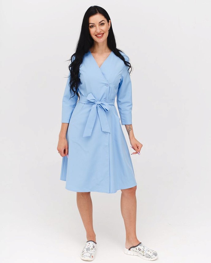 Медична сукня жіноча Прованс блакитна