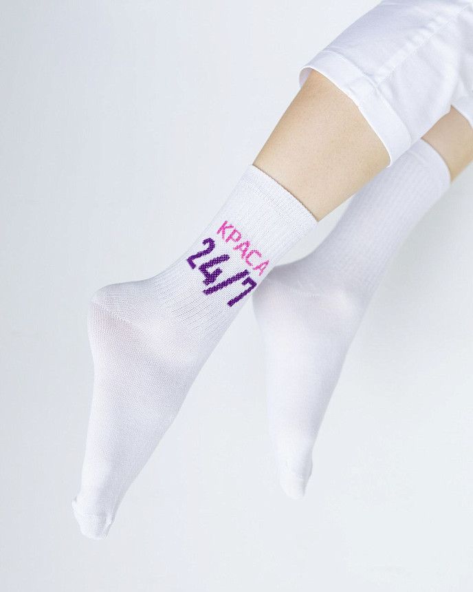 Медицинские носки женские с принтом Краса 24/7