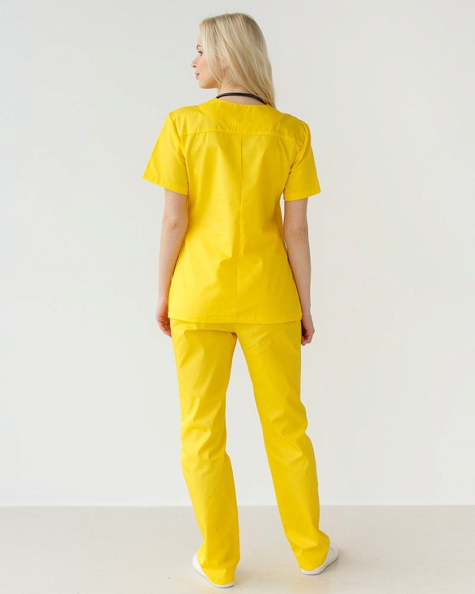 Медичний костюм жіночий Топаз жовтий 2
