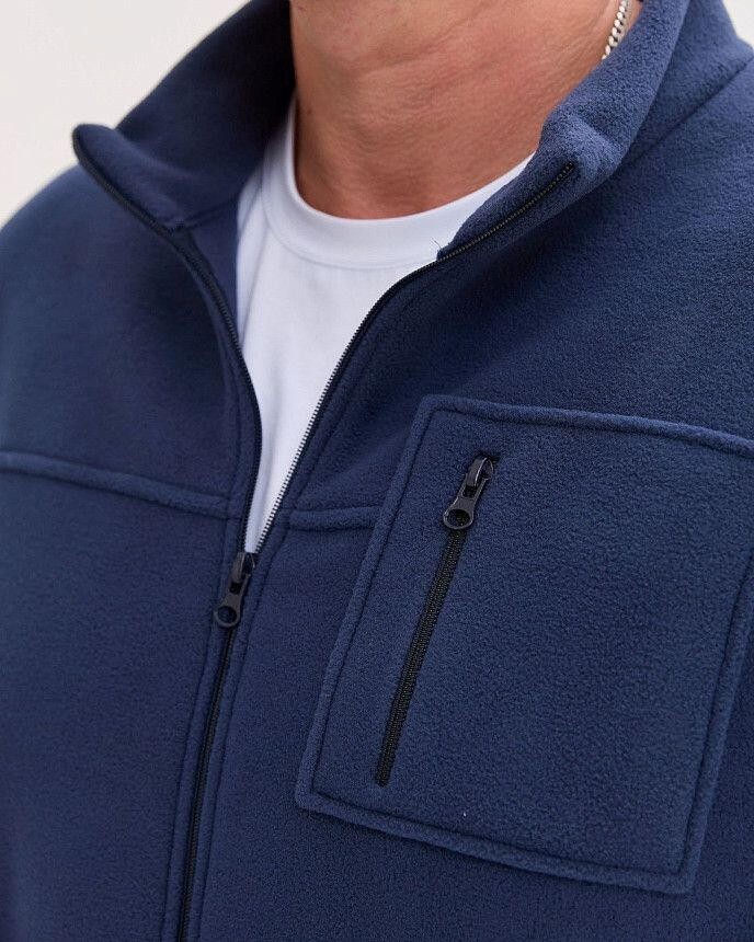 Медицинская жилетка мужская флисовая Говерла синяя +SIZE 4