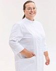 Медицинский халат женский Валенсия белый +SIZE 4