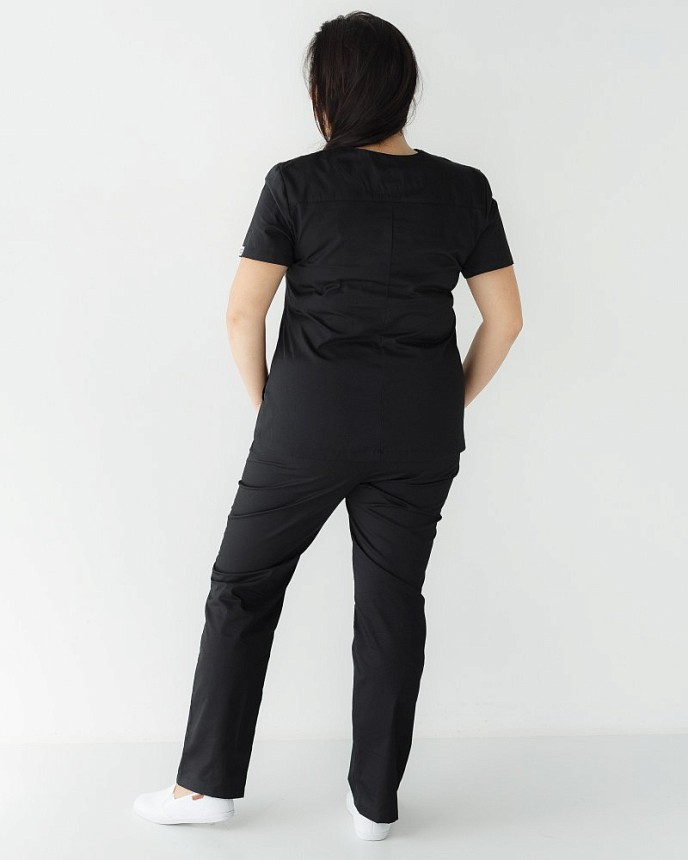 Медицинский костюм женский Топаз черный +SIZE 2