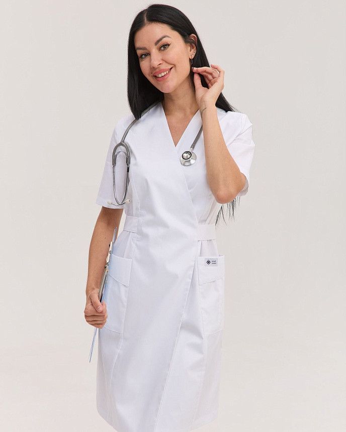 Медицинский халат женский Киото белый 5