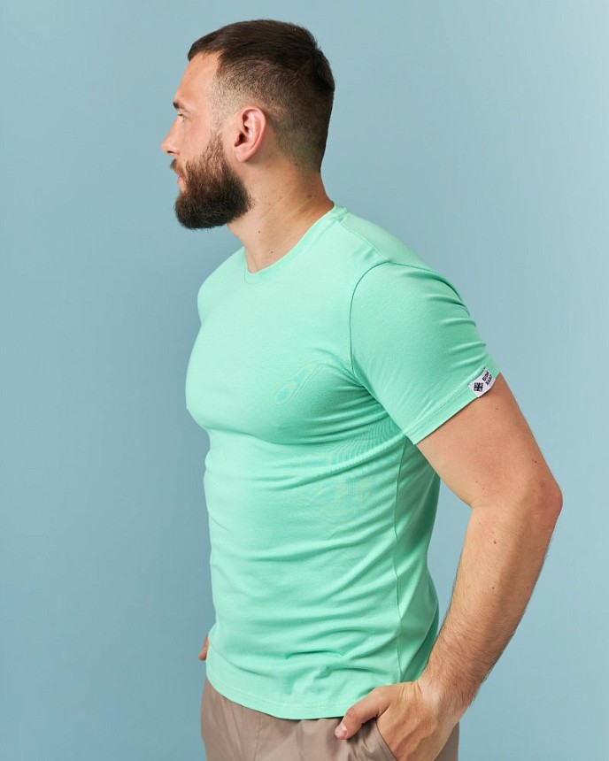 Медицинская футболка мужская неоново-зеленая 2