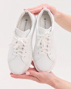 Медицинские кеды женские белые (натуральная кожа)