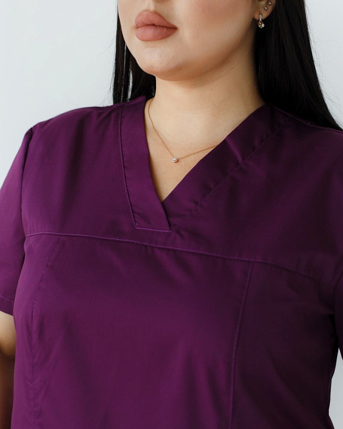 Медицинский костюм женский Топаз фиолетовый +SIZE 4