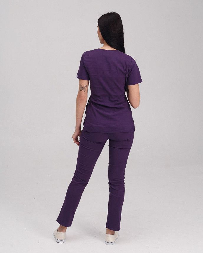 Медичний костюм жіночий Ріо фіолетовий (уцінка/брак) 2