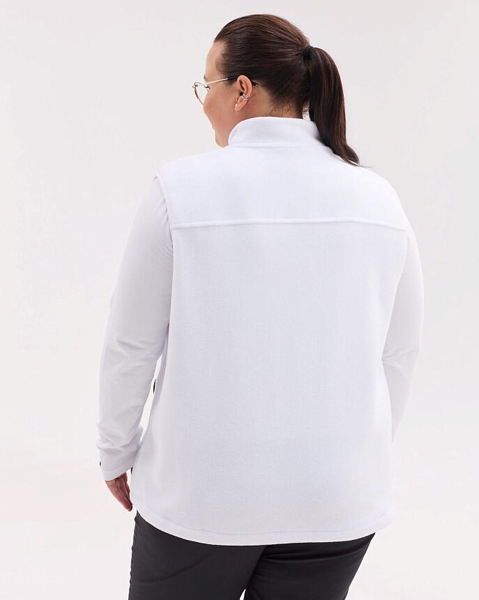 Медична кофта жіноча флісова Фінляндія біла +SIZE (уцінка/брак) 4