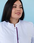 Медична сорочка жіноча Сакура білий-фіолетовий +SIZE 5