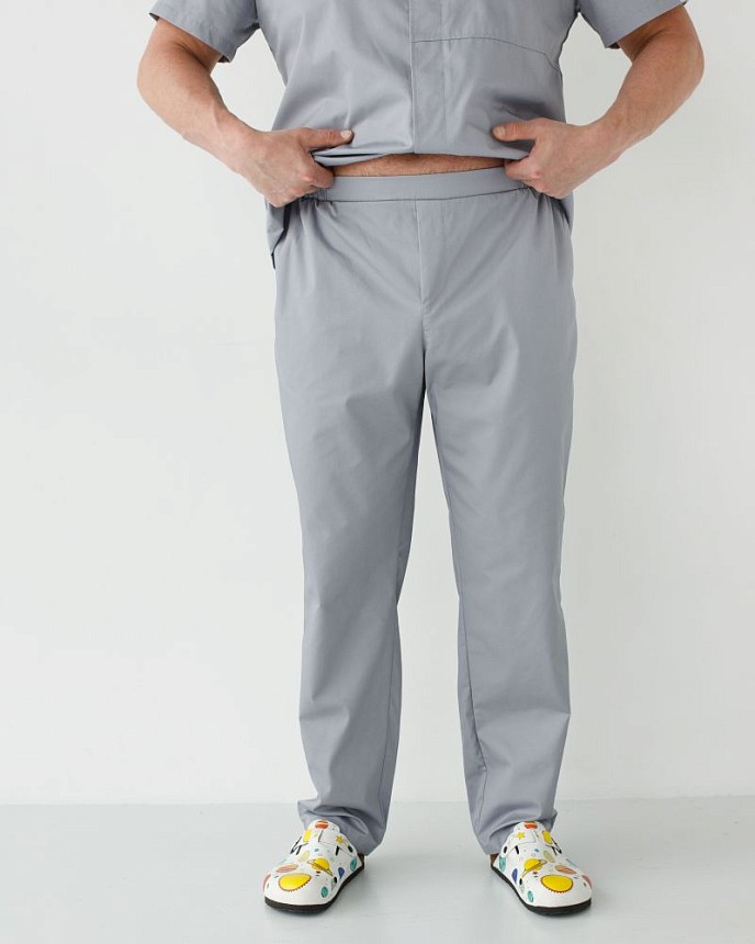 Медичний костюм чоловічий Бостон сірий +SIZE 6