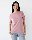 Медицинская базовая футболка женская пепельно-розовая 2