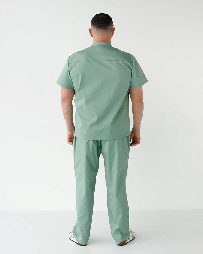 Медичний костюм чоловічий Бостон оливковий +SIZE 2