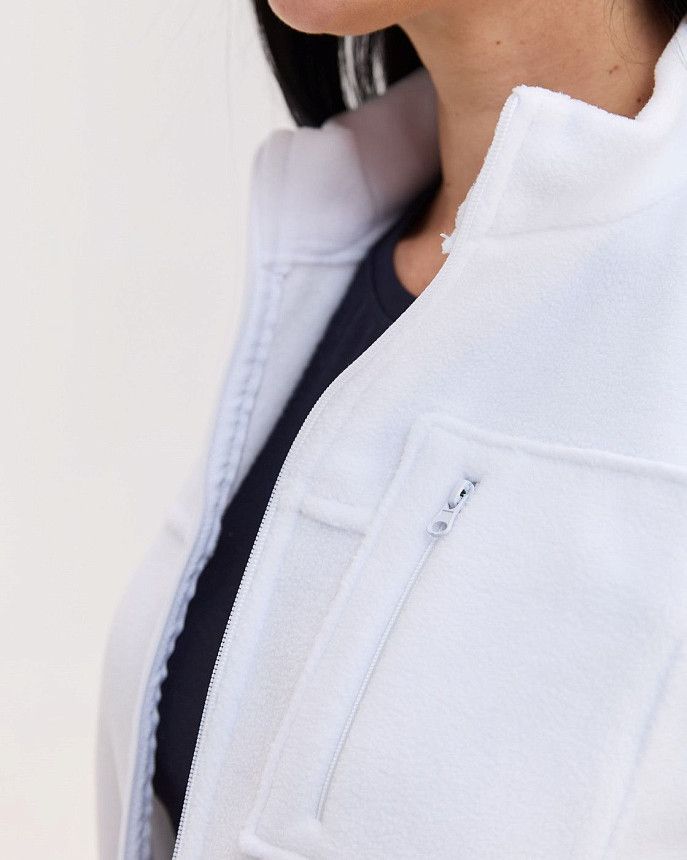 Медична жилетка жіноча флісова Говерла біла 5 Білий Халат Медична жилетка жіноча флісова Говерла біла 5