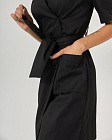 Медичний халат жіночий Токіо на ґудзиках чорний 6