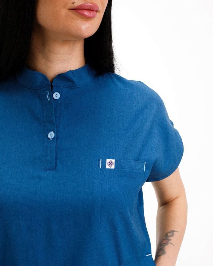 Медичний костюм жіночий Сідней синій (уцінка/брак) 3