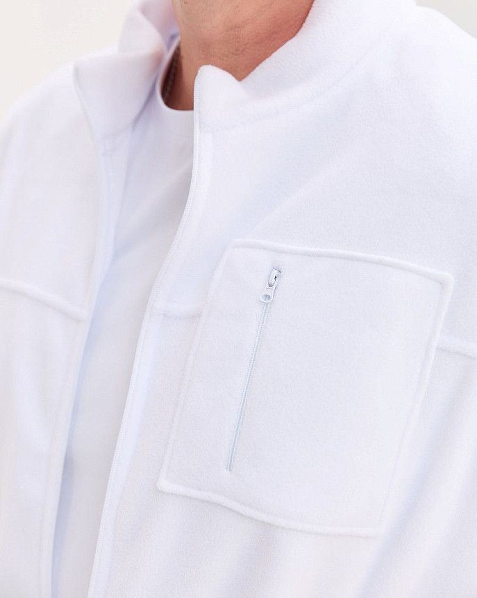 Медицинская жилетка мужская флисовая Говерла белая +SIZE 4