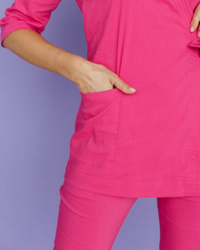 Медичний костюм жіночий Шанхай рожевий 7
