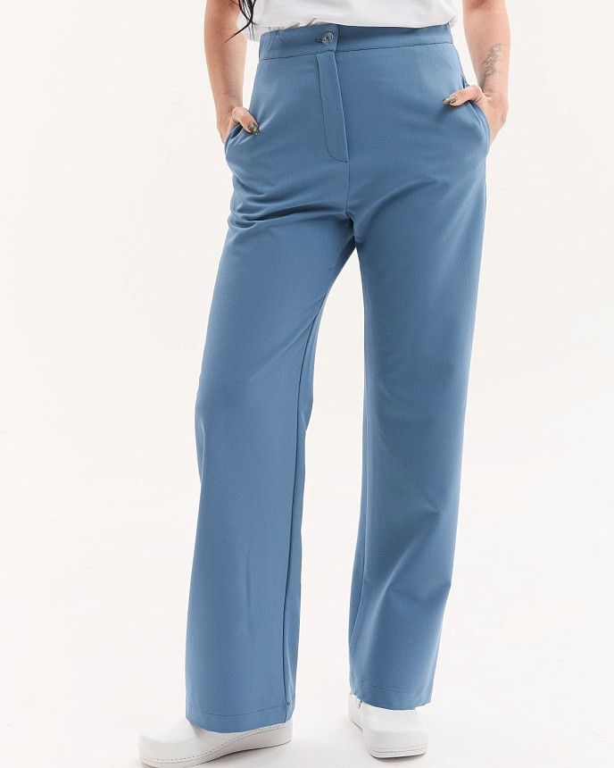 Медицинские брюки женские Саванна дымчато-голубые 2