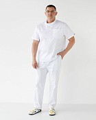 Медичний костюм чоловічий Денвер білий +SIZE