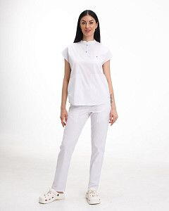 Медицинский женский костюм Сидней белый (уценка/брак)