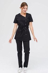 Медичний костюм жіночий Наомі чорний (уцінка/брак)