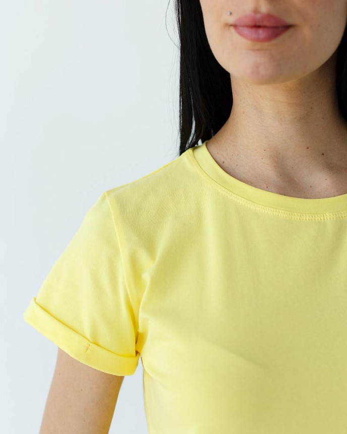 Медична футболка жіноча Модерн жовта 3